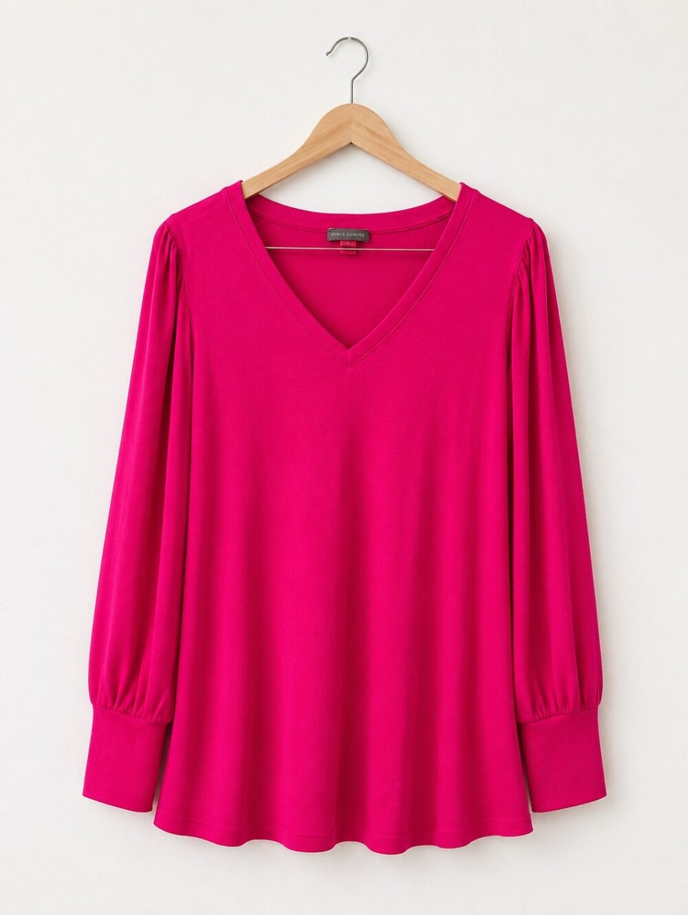 Vince Camuto Women's V-Neck Long Sleeve Top